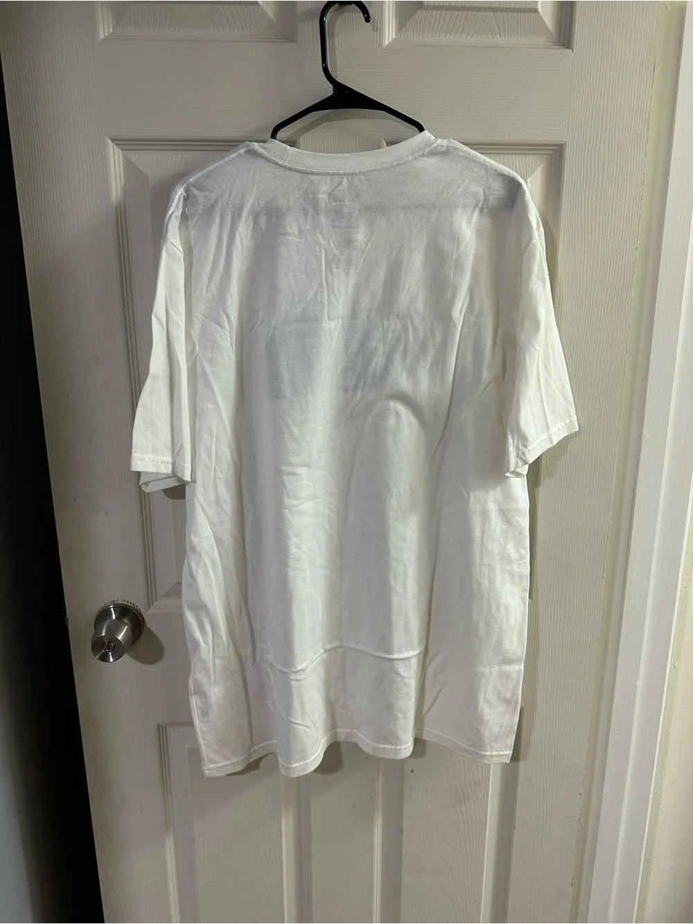 The North Face White Short-Sleeve Tee with Navy Logo